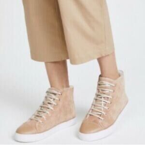Kate Spade | Lendal High Top Sneakers Shoes Lace-Up Suede Sherpa Tan Size 7